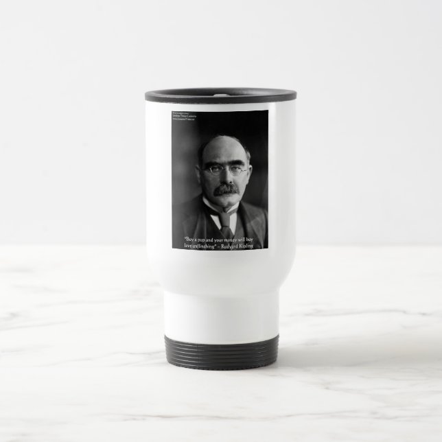 Rudyard Kipling "Puppy Love" Quote Gifts Tees Etc Travel Mug (Center)