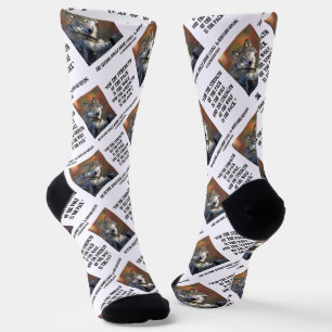 Rudyard Kipling Strength Of The Pack Wolf Quote Socks