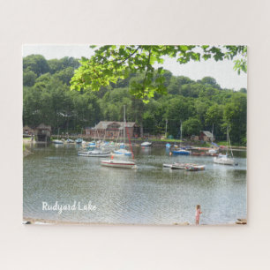 Rudyard Lake Staffordshire  UK Scenic View Jigsaw Jigsaw Puzzle