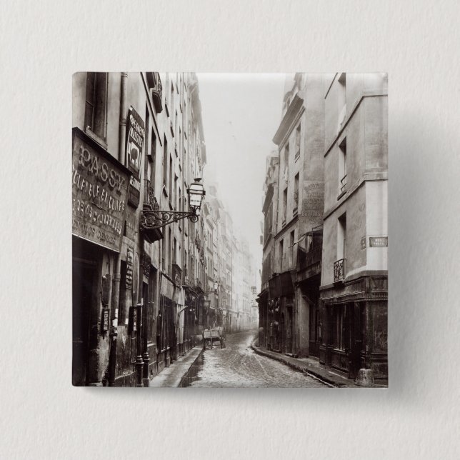 Rue Aumaire, from the Rue Volta, Paris, 1858-78 Button (Front)