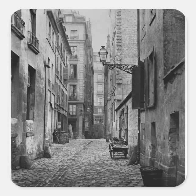 Rue Basse des Ursins, Paris, 1858-78 Square Sticker (Front)