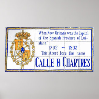 Rue Chartres Tile Mural New Orleans Poster