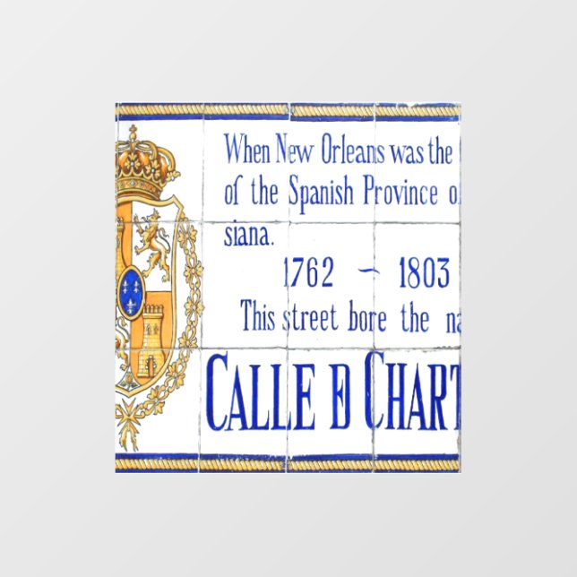 Rue Chartres Tile Mural Statuette (Front)