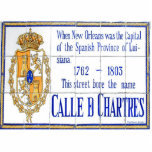 Rue Chartres Tile Mural Statuette<br><div class="desc">Rue Chartres Tile Mural: Replica street name tile mural</div>