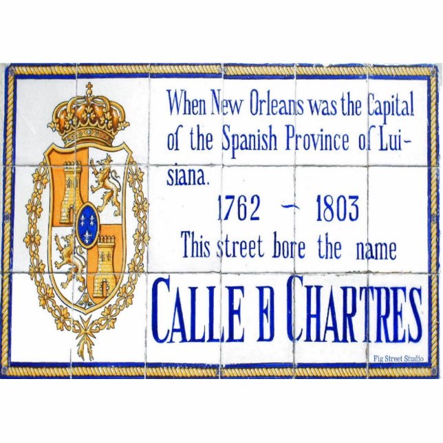 Rue Chartres Tile Mural Statuette (Front)