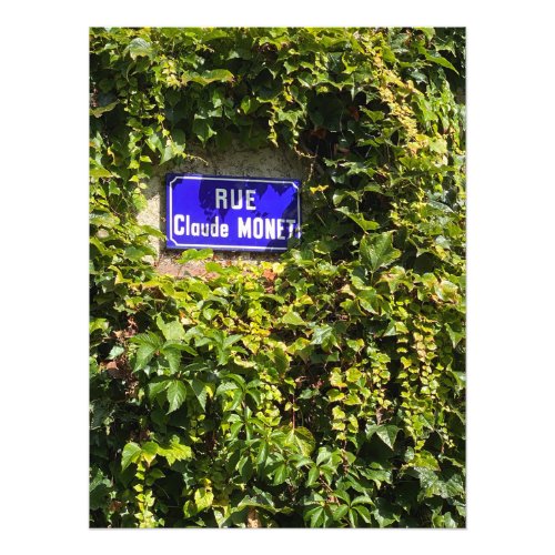 Rue Claude Monet Sign in Giverny France