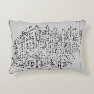Rue de Conde Jardin du Luxembourg, Paris Decorative Pillow