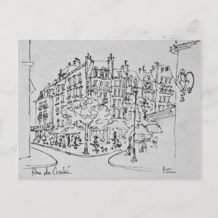 Rue de Conde Jardin du Luxembourg, Paris Postcard