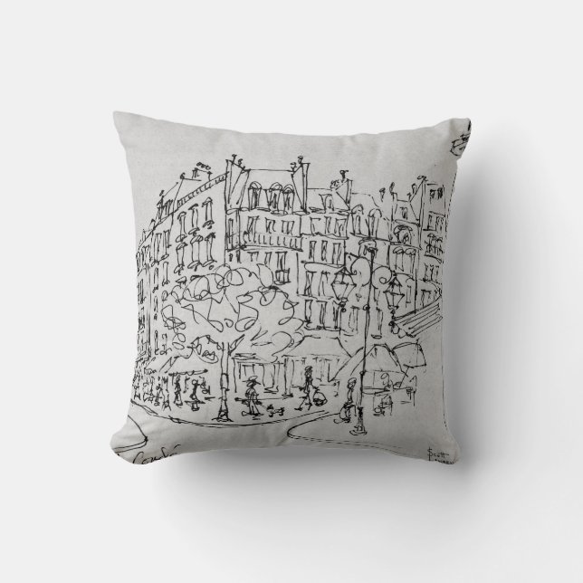 Rue de Conde | Jardin du Luxembourg, Paris Throw Pillow (Front)