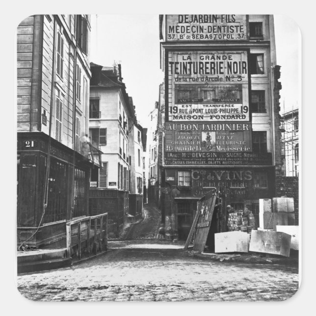 Rue de la Colombe, Paris, 1858-78 Square Sticker (Front)
