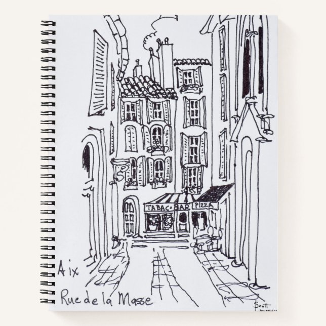 Rue de la Masse | Aix en Provence, France Notebook (Front)