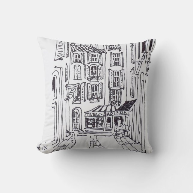 Rue de la Masse | Aix en Provence, France Throw Pillow (Front)