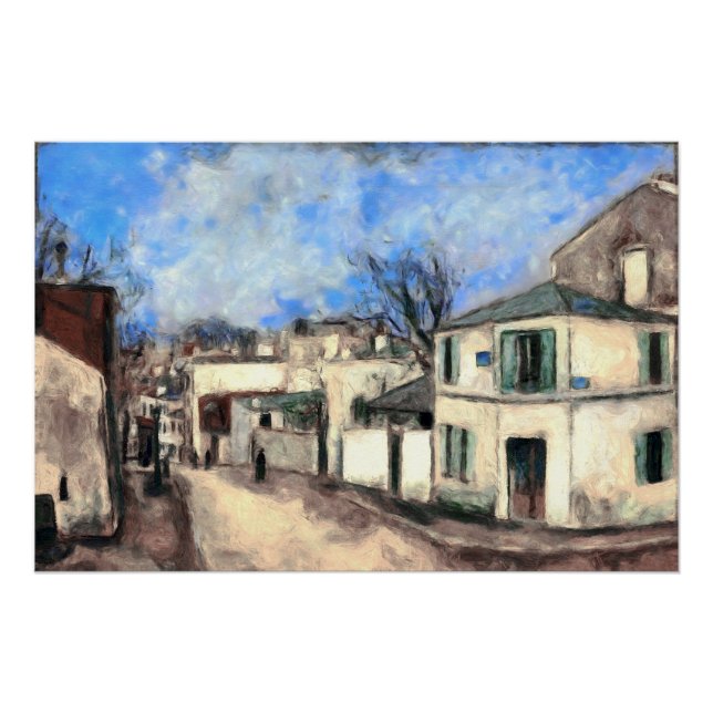 Rue de l'abreuvoir in Paris. Poster (Front)