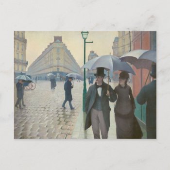 Rue De Paris Temps De Pluie By Gustave Caillebotte Postcard by EnhancedImages at Zazzle
