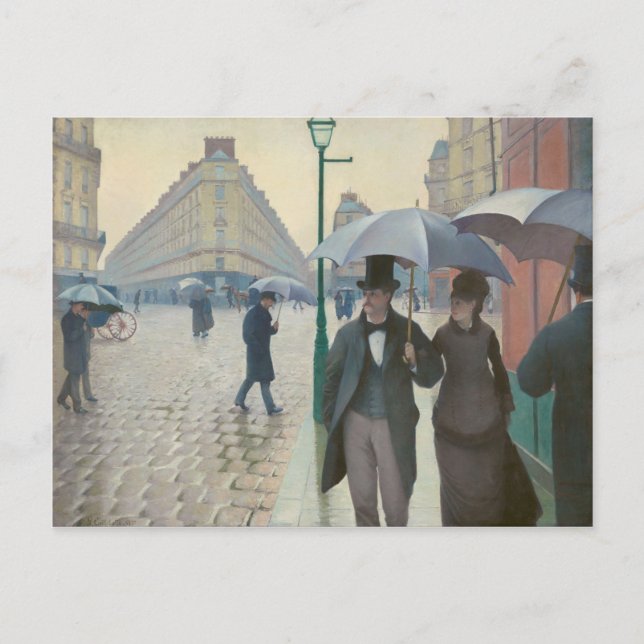 Rue de Paris Temps de Pluie by Gustave Caillebotte Postcard (Front)