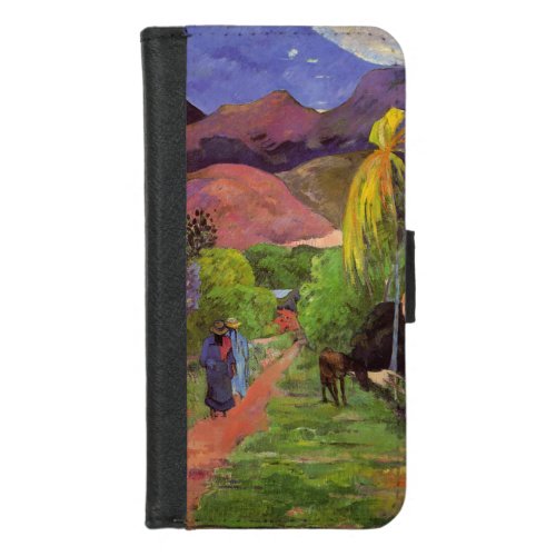 Rue de Tahiti _ Paul Gauguin iPhone 87 Wallet Case