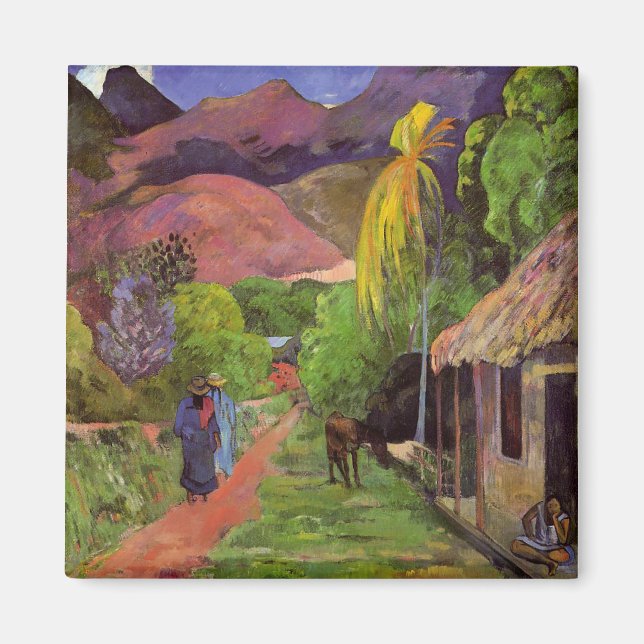 'Rue de Tahiti' - Paul Gauguin Magnet (Front)