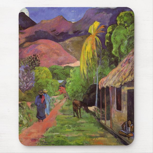 'Rue de Tahiti' - Paul Gauguin Mousepad (Front)