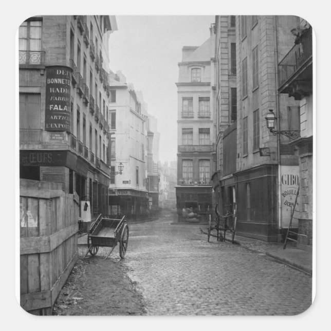 Rue des Bourdonnais  Paris 1858-78 Square Sticker (Front)