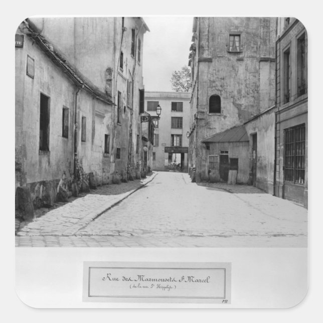 Rue des Marmousets Saint-Marcel Square Sticker (Front)