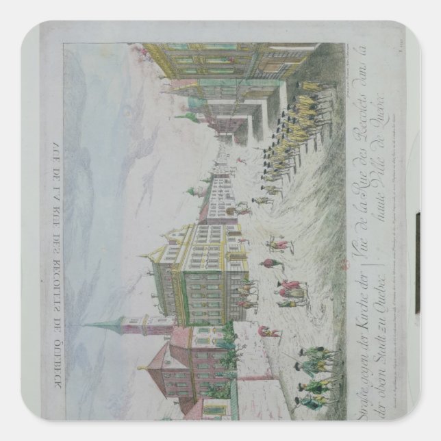 Rue des Recolets, Quebec Square Sticker (Front)