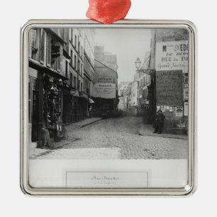Rue Descartes, from the Rue Mouffetard, Paris Metal Ornament