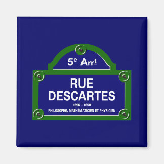 Rue Descartes, Paris Street Sign Magnet
