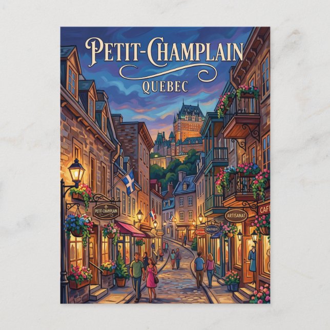 Rue du Petit-Champlain Canada Postcard (Front)