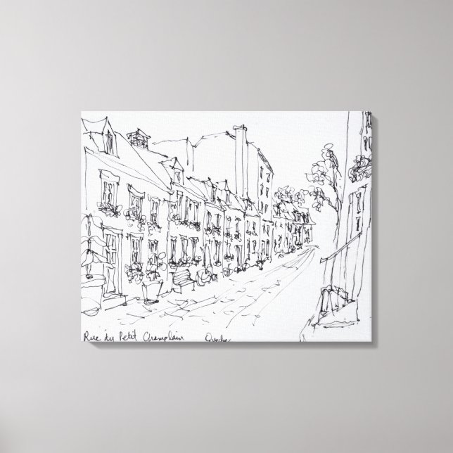 Rue du Petit Champlain, Quebec, Canada Canvas Print (Front)