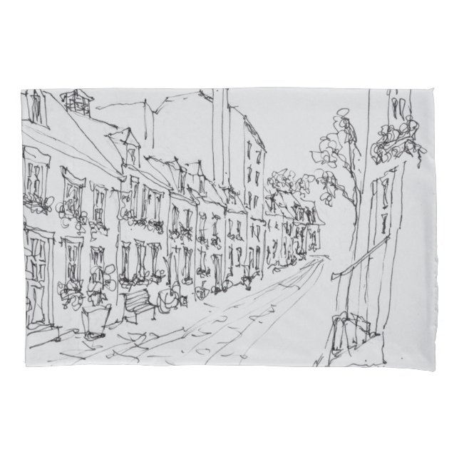 Rue du Petit Champlain, Quebec, Canada Pillow Case (Front-Left)