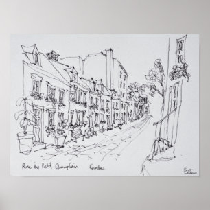 Rue du Petit Champlain, Quebec, Canada Poster