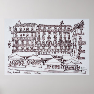 rue Garrett, Chiado Lisbon, Portugal Poster