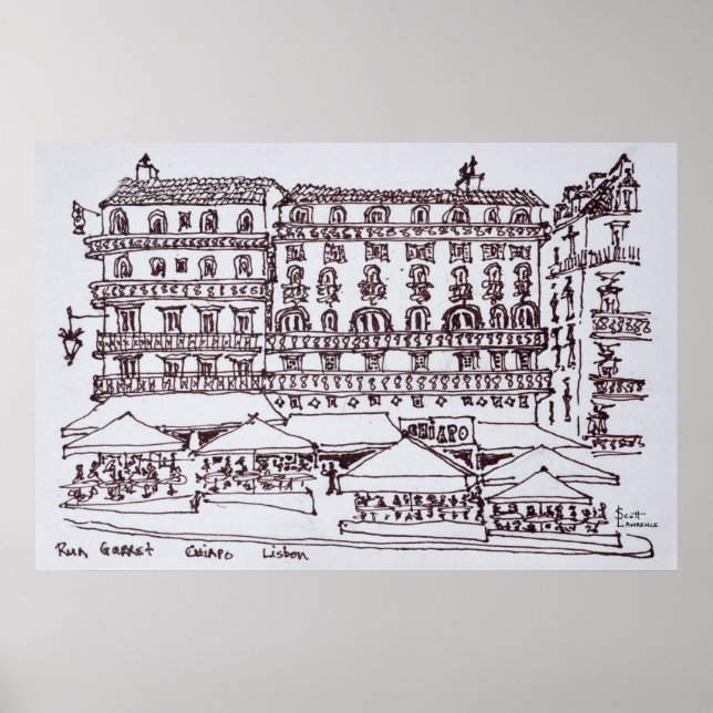 rue Garrett, Chiado | Lisbon, Portugal Poster (Front)