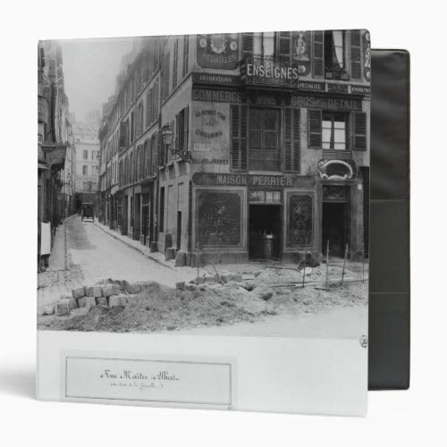 Rue Maitre Albert  Paris 1858_78 3 Ring Binder