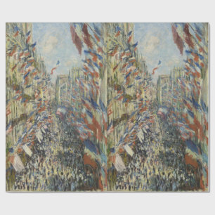 Rue Montorgueil in Paris Claude Monet Wrapping Paper