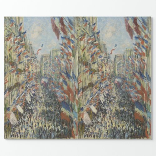 Rue Montorgueil in Paris Claude Monet Wrapping Paper