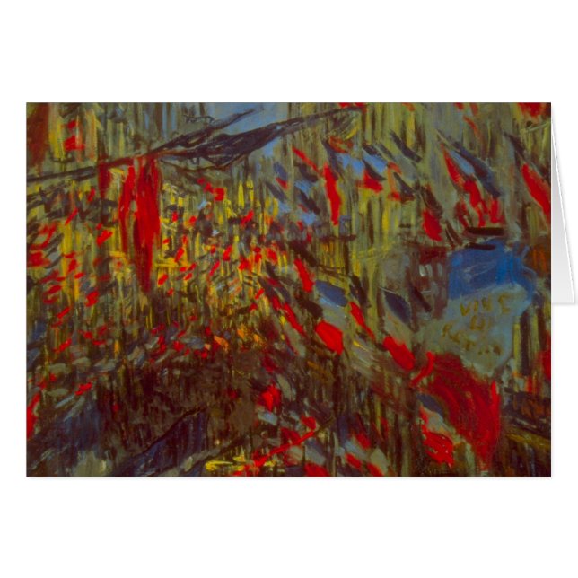 Rue Montorgueil with Flags by Claude Monet Cards (Front Horizontal)