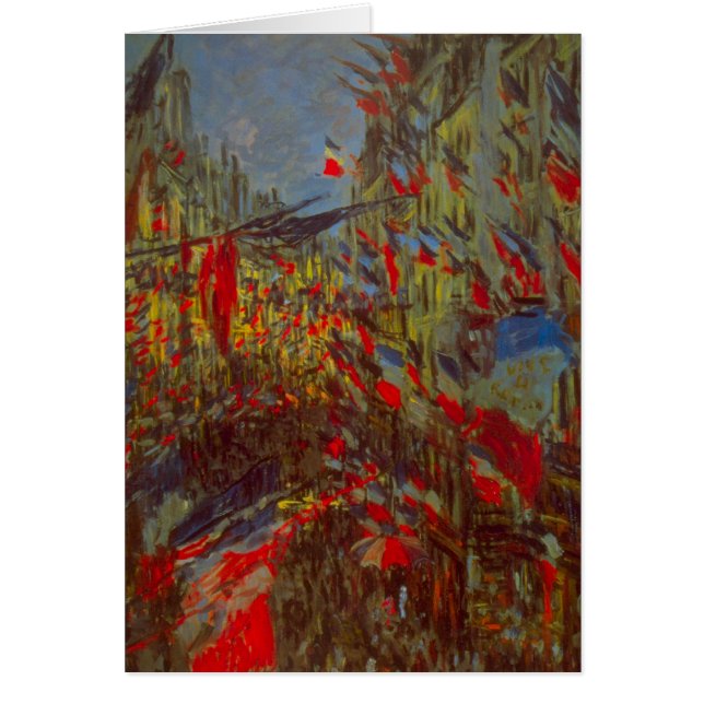 Rue Montorgueil with Flags by Claude Monet Cards (Front)