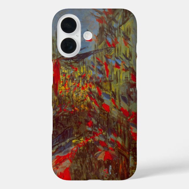 Rue Montorgueil with Flags by Claude Monet Case-Mate iPhone Case (Back)