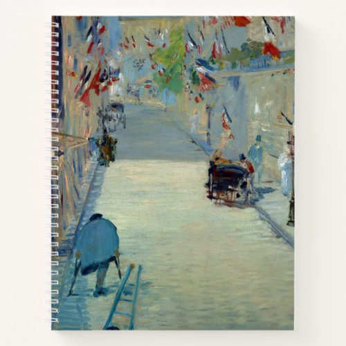 Rue Mosnier with Flags Manet French France Art Not Notebook
