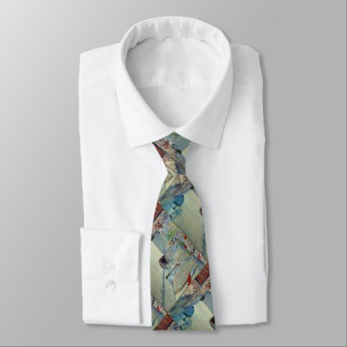 Rue Mosnier with Flags Manet Painting Necktie