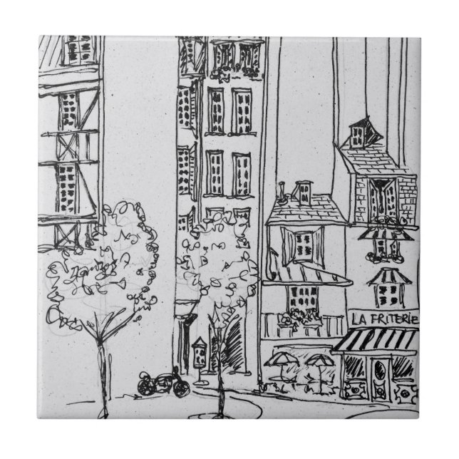 Rue Saint-Julien-le-Pauvre | Paris, France Tile (Front)