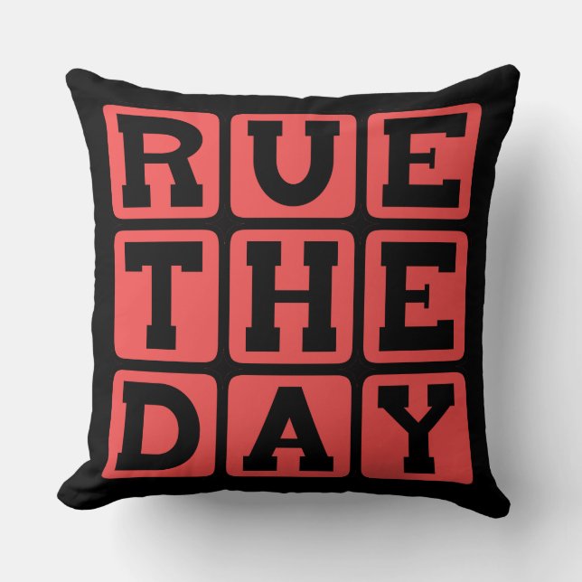 Rue The Day, Foreboding Foreshadowing Throw Pillow (Front)