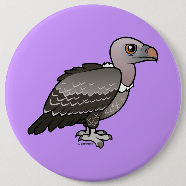 Rueppell's Vulture Pinback Button (Front)