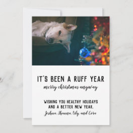 Ruff Year 2020 Christmas Pet Holiday Card