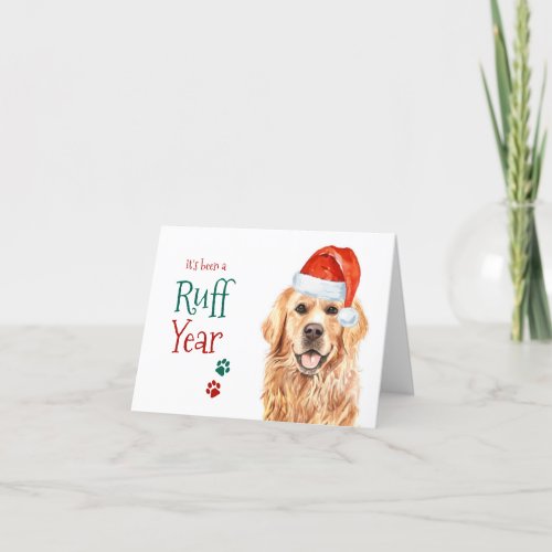 Ruff Year Funny Quarantine Christmas Dog Lover  Holiday Card