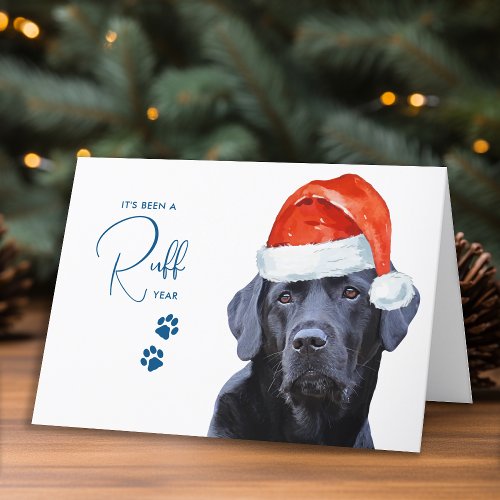 Ruff Year in Review Labrador Retriever Dog Lover Holiday Card