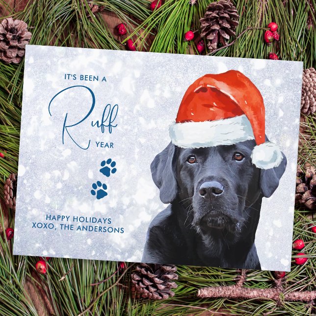 Ruff Year in Review Labrador Retriever Dog Lover Postcard (Creator Uploaded)