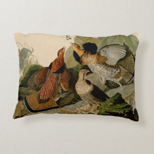 Ruffed Grouse Audubon Game Bird Accent Pillow