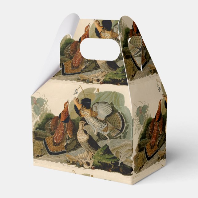 Ruffed Grouse Audubon Game Bird Favor Boxes (Front Side)